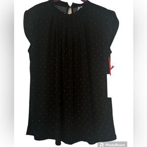 Elle size M NWT .  Black with white polka dots.